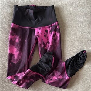 Lululemon Athletica Pink and Black Leggings